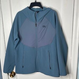 Outdoor Research XL Hooded Jacket Ladies Vigor Plus Fleece Hoodie Softshell Coat